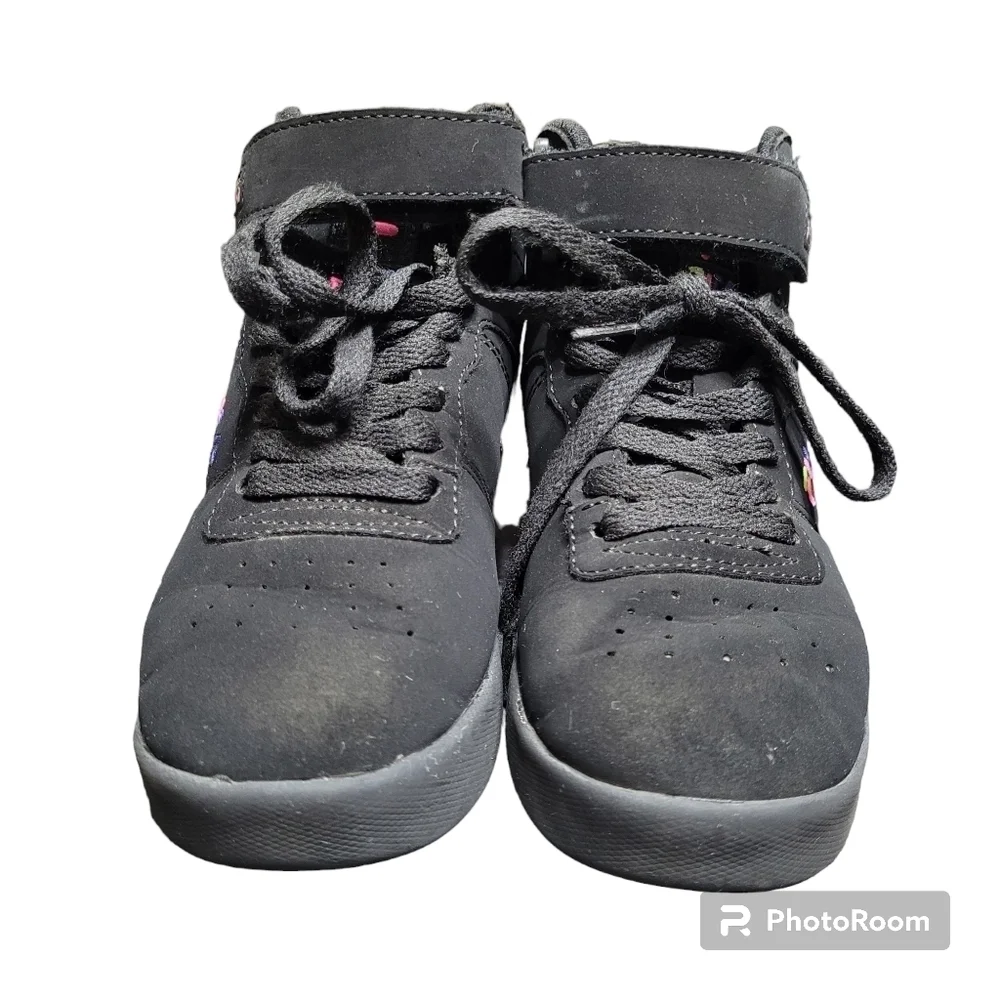 Fila Vulc Paint Drip Black And Pink Sneakers Girls Size‎ 1